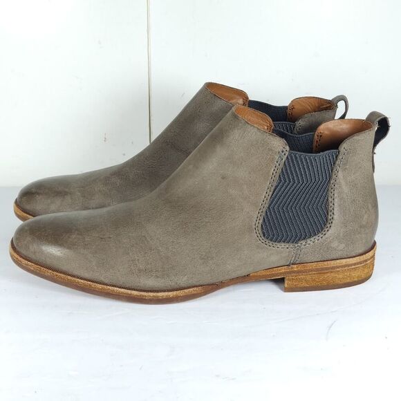 Kork Ease Women's Kama US 8,5M Taupe Leather Chelsea Ankle Booties Boots - Picture 2 of 14